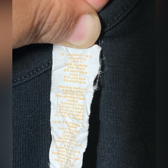 Lucy Black long sleeve with slightly sheer back - Picture 4 of 4